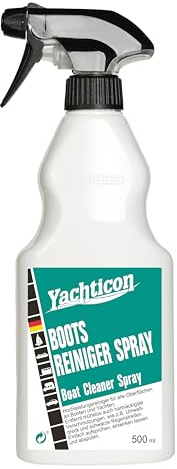 Yachticon Bootsreiniger Spray 500 ml – Hochleistungskonzentrat, Boots- & Yachtreiniger, Schiffsrumpfreiniger, GFK Reiniger, Rumpf- & Deckreiniger, entfernt Regenstreifen, Öl & Umweltschmutz
