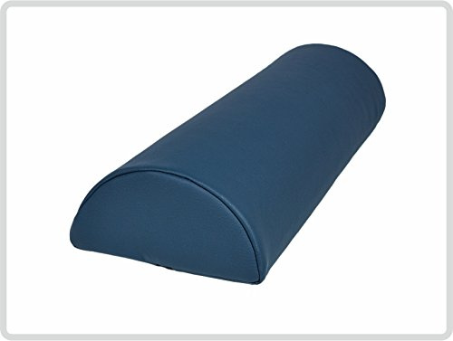 Halbrolle Nackenrolle Knierolle Massage mit Kunstlederbezug 40 x 15 x 7,5 cm, dunkelblau