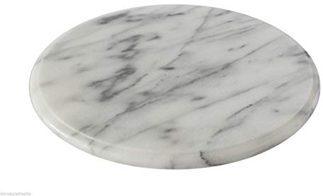 CBAM italiensk marmor roterande bricka i vit marmor italiensk marmor roterande bricka D 25 cm