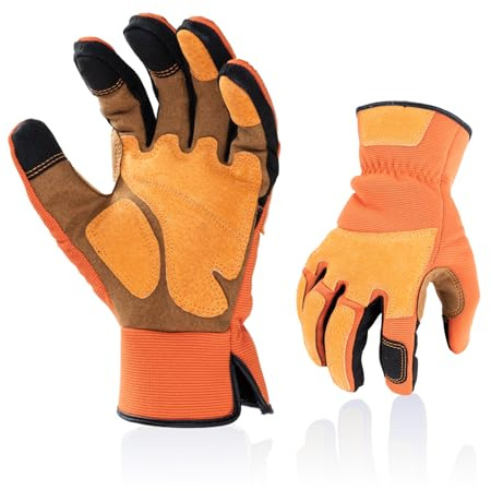 Vgo... Gartenarbeitshandschuhe, Sicherheitshandschuhe，Arbeitshandschuhe für Damen, pannensicher, dornensicher, Anti-Rutsch