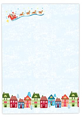Briefpapier Weihnachten Weihnachtsbriefpapier Weihnachtspapier A4 für Kunden Geschäftspapier für Kundenbriefe (50 Blätterin DIN A4)