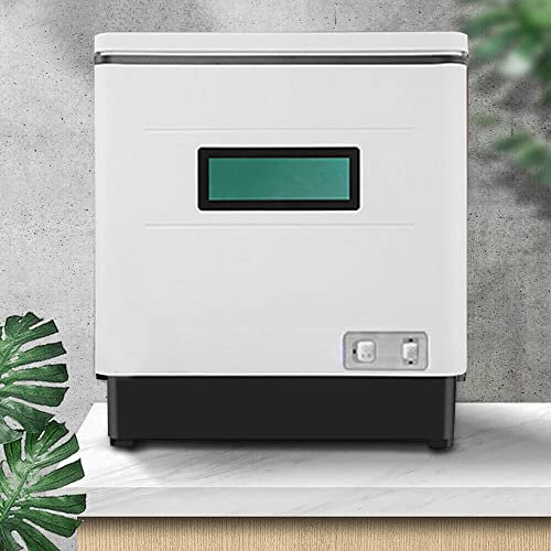 Lave-vaisselle de table 1500 W Mini lave-vaisselle portable entièrement automatique en acier inoxydable avec chaleur à 70 degrés tue fonction Blanc