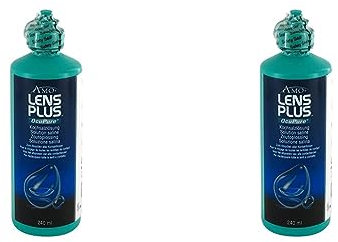 AMO Lens Plus OcuPure Saline – Sterile Kochsalzlösung zum Abspülen und Benetzen aller Kontaktlinsen – Ohne Konservierungsstoffe – 1 x 240 ml (Packung mit 2)