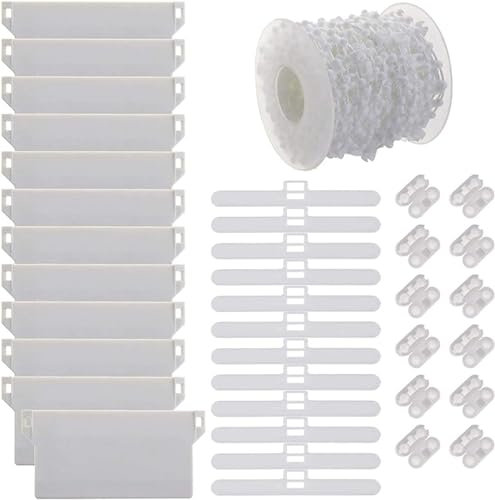 Vertical Blind Bottom Weights Accessories Repair Kit with 10M Chain and Connector Plastic DIY Replacement/Vertical Blind Accessories and Top Hangers 89mm