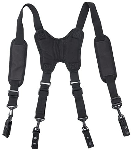 Bretelles de ceinture à outils, bretelles de travail robustes avec clips, sangles réglables rembourrées confortables en forme de H pour électricien charpentier, bretelles de ceinture à outils