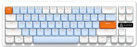 LYEAA 2.4G Clavier mécanique sans Fil Double Mode Mini Clavier de Bureau 68 Touches Clavier Rechargeable pour Windows PC Gamer