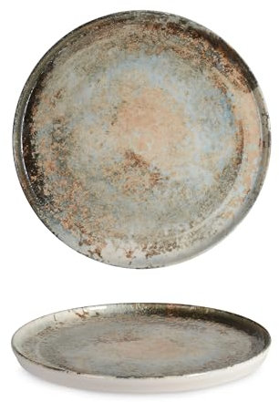 Rinart Assiette à desserts - Obvara - Porcelaine - 24 cm - lot de 6