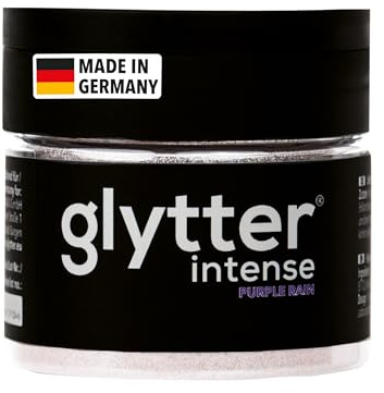 Glytter Glitzerpulver für Getränke (purple rain) - essbarer Glitzer für Drinks & Flüssigkeiten, z.B. für Sekt, Cocktails - trinkbares & geschmacksneutrales Glitzerpulver, MADE IN GERMANY