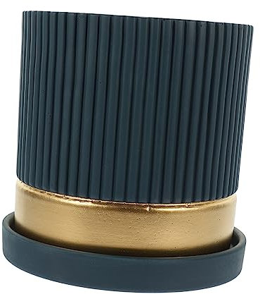 TINEASUR Pot De Fleurs avec Plateau Vase De Bureau pour Plantes Succulentes Et Fleurs Décoration Intérieure Élégante pour Maison Et Bureau