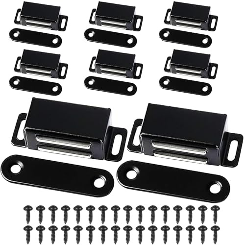 Magnetic Door Catch, 8 Pack Cabinet Magnets,Stainless Steel Heavy Duty Magnetic Cupboard Locks, Door Magnet for Kitchen Wardrobe Magnets Door Closers Magnet Closure