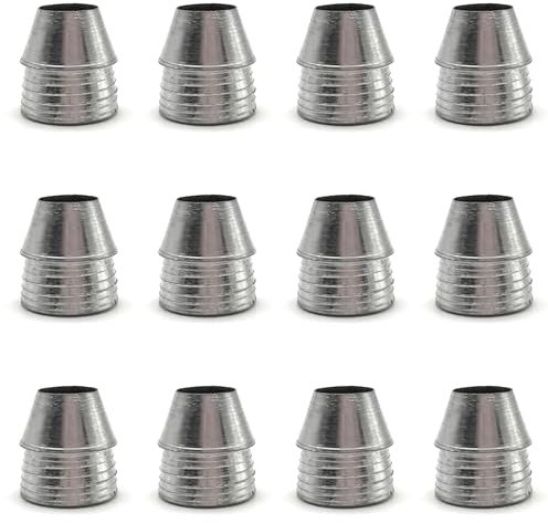 Niuhong 12 Pcs Axtkeil Sortiment Runde Sicherheits Rundgriffkeile Axtkeile Ersatz-Axthammergriffe Hammerkeile Eisen Griff Hand Metallkeil Rundstahlkeil Axt-Handwerkzeuge Zubehör (Silber, 13 mm)