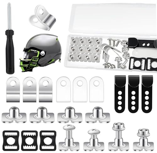 Hockey-Reparatursatz, Hockey-Ersatzteile | Mehrere Ersatzteile 33-teiliges Reparaturset - Hardware-Kit für Sportzubehör, einschließlich J-Clips, Schraubendreher und Visierclip für Hockey