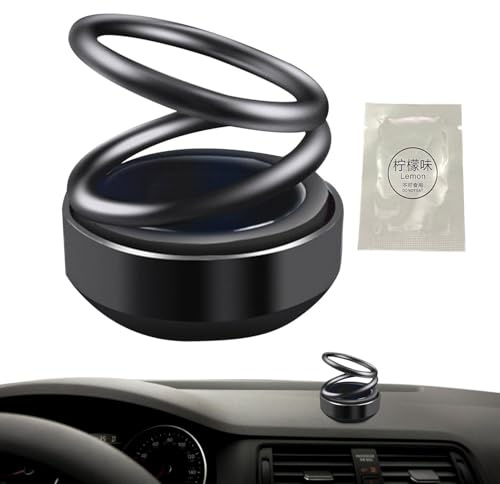 Qutalmi Parfum de voiture à énergie solaire - Diffuseurs d'aromathérapie pour intérieur de voiture - Décoration automatique de parfum de voiture à énergie solaire pour purifier l'air dans les
