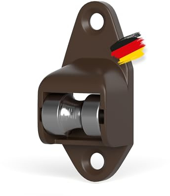 BAUHELD Cord Guide Roller Shutter [Made in Germany] – Mini Line Guide with Guide Roller Made of Steel [Pack of 1] – For Cord Winders up to 4.5 mm Roller Shutter Cord – Long Running – Hole Spacing 40