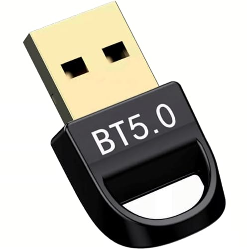 Reagle Adaptador Bluetooth USB 5.0 EDR para PC/Laptop Mini Dongle con alcance de 10 m hasta 7 dispositivos simultáneamente Plug & Play, color negro