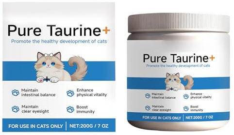 Generico 2 Pezzi 200g Pure Taurine, Taurina per Gatti, Taurina Integratore, Integratori per Animali Domestici, Daily Nutrition, Integratori Alimentari Umidi o Secchi per Gatti