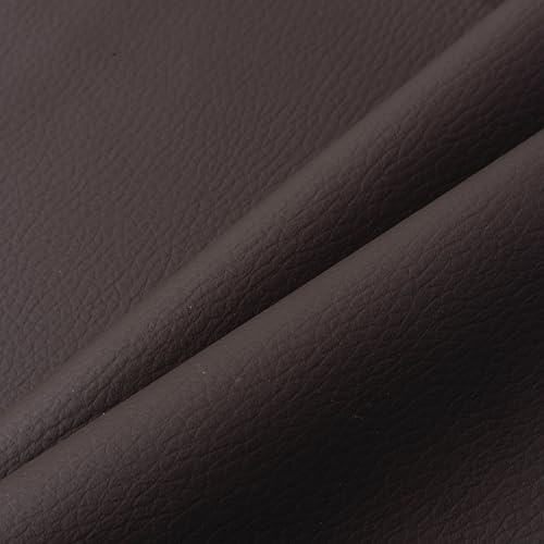 IPEA Tessuto in Ecopelle/Finta Pelle Marrone Cacao per Rivestimento e Arredamento - 140 x 50 cm - Pelle Sintetica Morbida per Arredo, Divani, Sedie, Casa, Accessori - Mezzo Metro