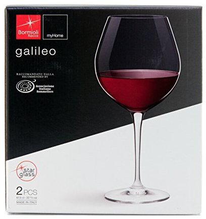 Bormioli Rocco Galileo Calice, Vini Rossi Nobili, confezione da 2