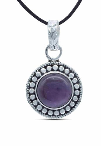 mantraroma Kettenanhänger 925 Silber KUMAWAY groß mit Edelstein