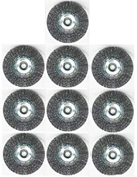 Set of 10 Joint Brushes for Electric Joint Brush Gardenline GFB 400 - Metal/Wire/Round Wire/Metal Brush
