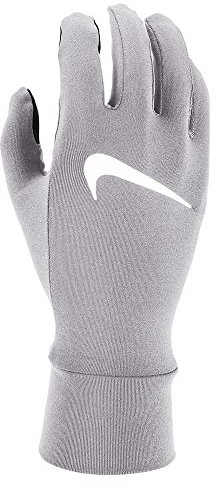 Nike Damen Laufhandschuhe aus Fleece, Größe XS/S, silberfarben