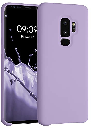 kwmobile Handyhülle für Samsung Galaxy S9 Plus Hülle - Case Silikon - Kabelloses Laden - Schutzhülle Cover in Veilchen Lila
