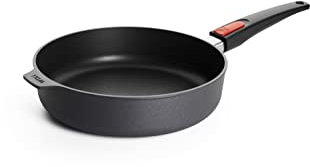 Woll Diamond Lite Hochrandpfanne - Induktiv -, Ø 26 cm, 7 cm hoch, mit abnehmbarem Stiel - Geeignet für alle Herdarten, Aluminiumguss, Antihaft-Versiegelung, backofenfest, anthrazit