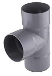 TE Recta de PVC 87° Macho-Hembra Ø125 mm | Derivación Vertical con Conexión Directa y Estanca | Ideal para Sistemas de Desagüe Compactos | NOYON & THIEBAULT