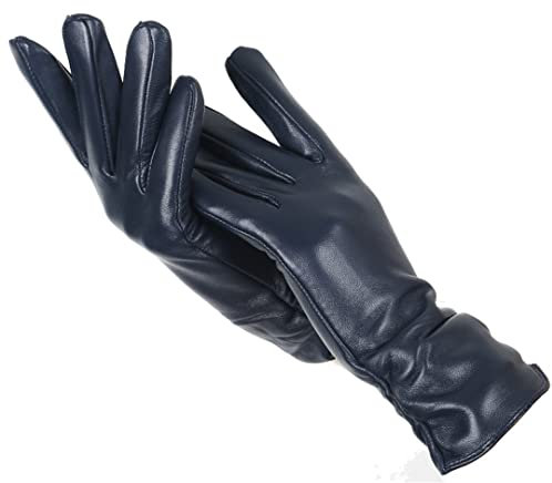 Klassische plissierte Lederhandschuhe Damen Farbe Echtleder Handschuhe Damen Leder Leder Winter Handschuhe Damen