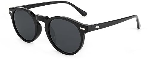 FEISEDY Sonnenbrille Damen Polarisiert Runde Brille Herren Vintage B2355 | Klein, UV400 Schutz