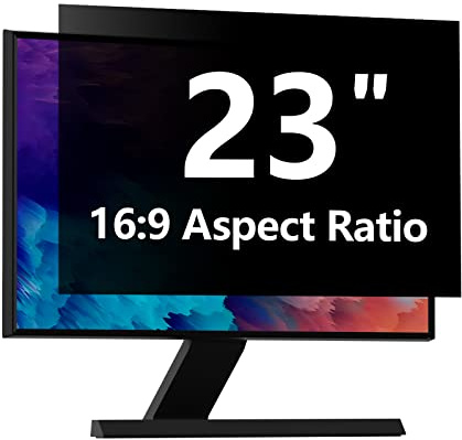 Computer Privacy Screen Protector 23 Inch with Hp Dell Acer Asus Samsung LG and More, Removable Security Shield Filter for 16:9 Aspect Ratio Monitor Like ViewSonic Sceptre AOC Koorui BenQ (23 Diagonal 16:9 1 Pack)