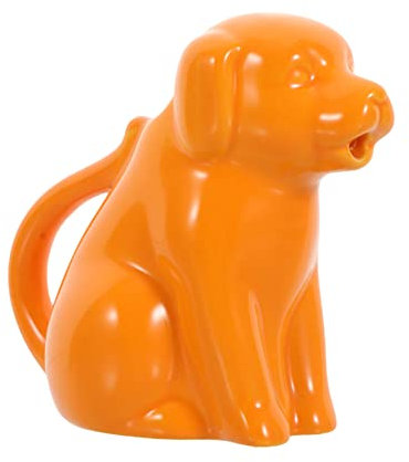 Cabilock Mini Ceramic Milk Pitcher Cartoon Dog Design Practical Milk Jug for Family Use Versatile Sauce Cup Handle for Boys and Girls and Home Use Random Color