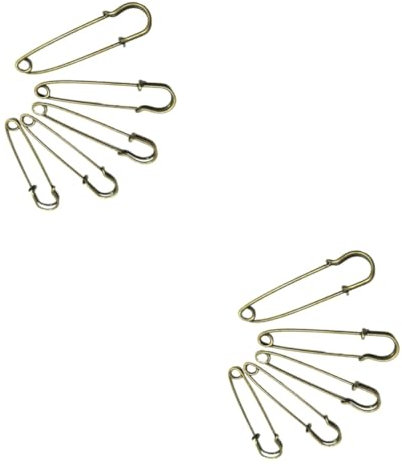 Lurrose 40 STK Metallklammern Hemd Sicherheitsnadel Sicherheitsnadeln aus Stoff Büroklammern Pullover-Broschen Hochleistungsklammern extra große Stifte aus Metall Strickjacke Clip Zubehör