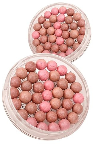 Poudre de fard à joues multi-tons – Bronze et blush brillant pour tous les tons de peau, surligneur de maquillage minéral brillant, 30 à 40 perles par boîte, poudre de maquillage