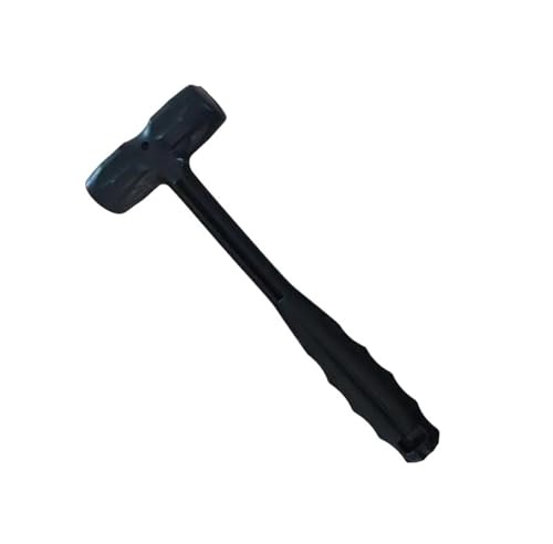 martello gomma Martello morbido a doppia faccia, martello in gomma for la decorazione di pavimenti domestici, utensili manuali, lavori artigianali di gioielleria(Black)