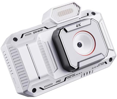 Cámara digital compacta con tecnología antiBlur de vídeo 4K, efectos retro, fácil de usar para principiantes, entusiastas de la cámara digital con estabilización antivibración