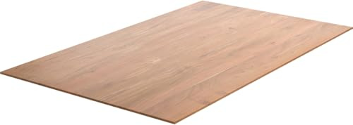 DELIFE Tischplatte Edge Akazie Natur 140x90cm Schweizer Kante