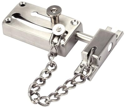 SEWOART Serrure Chaîne de Porte Acier Inoxydable Épais Verrou de Sécurité Intérieur Protection Hôtel Maison