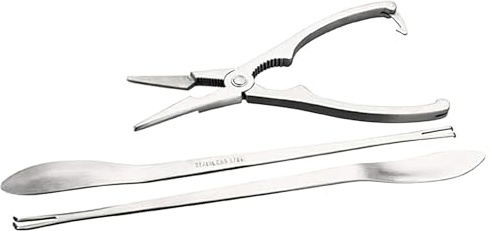 IBILI 781400 Pince à fruit de mer + 2 curettes à homard Inox