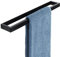 SAYAYO 40CM Porte Serviette sans Perçage Salle de Bain, Support Serviette Mural en Acier Inoxydable pour Cuisine Lavabo Toilette, Montage à Vis/Adhésif, Noir Mat, EGJF040-B