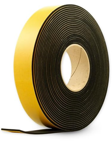 GTKWEX CINTA AUTOADHESIVA DE CAUCHO 10MTS x 5CM x 3MM | AISLANTE ACUSTICO Y TERMICO IDEAL PARA CAMPERIZACIONES DE FURGONETAS CAMPER | SISTEMAS DE CALEFACCION Y AIRE (10 METROS)