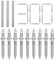 300 chiodi senza cuciture con filo per base a doppia testa, chiodi in cemento, battiscopa Invisible Safety Screws, chiodi in acciaio, chiodi decorativi per pareti in cemento, con strumento specifico