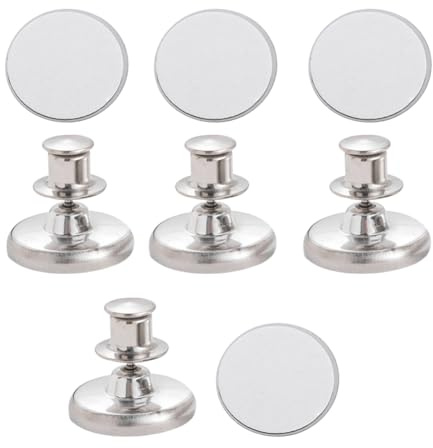 Fiorky Set di 4 fermatende, per tende con bottone chiuso, montaggio a parete, chiusura magnetica, chiusura magnetica, pulsante per casa, ufficio, camera da letto, tende fisse