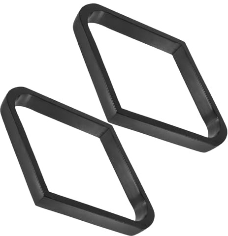 TOKIDNY 2Pcs Solid Wood Billiard Rhombus Rack for 9 Ball Pool Table Accessories, Black Wooden Pool Ball Positioning Frame for Home and Club Recreation