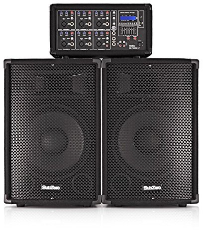 SubZero SZPA-612 Sistema PA con Reproductor Multimedia de 12 y 250 W