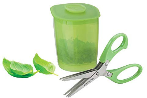 Tescoma – Tijeras Hierbas con contenedor, 15 cm