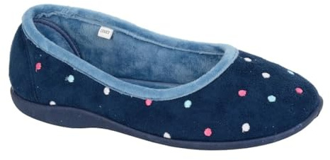 Sleepers Isla - Chaussons ballerines à mémoire de forme - Femme (39 EU) (Bleu/Turquoise)