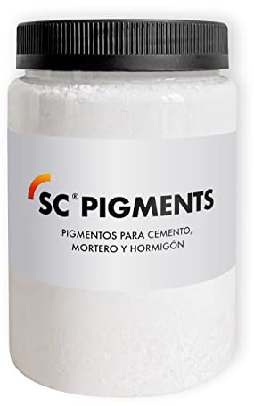 SC Pigments® Ref: Color Blanco 00 · Pigmento colorante Blanco Dióxido de Titanio (TiO2) para cemento, mortero, hormigón, yeso, cal. Serra Ciments ® Peso: ±800 g.