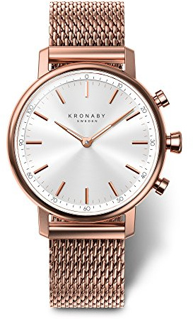KRONABY Uhr Smart Damen | Saphirglas, Wasserdicht 10 ATM, Musiksteuerung, Schrittzähler, Anrufbenachrichtigung und -ablehnung S1400/1, Carat