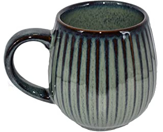 Saumo 480ml Hochwertige Handgefertigte Kaffeetasse aus Porzellan - Kaffee & Tee Tasse in Modern Vintage Design - große Kaffeebecher mit großem Henkel LFGB Zertifiziert